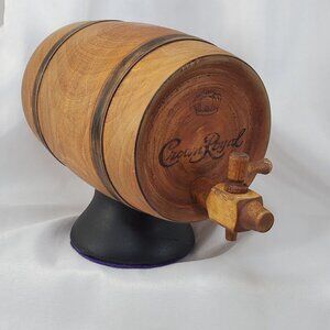Crown Royal Wooden Whiskey Barrel Cask *DISPLAY ONLY* Bar Decor Man Cave Gift